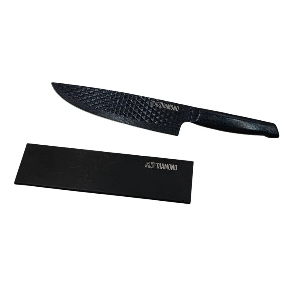 Blue Diamond SharpStone 8 inch Chef Knife Non-Stick Stainless Steel‎ Sheath O2